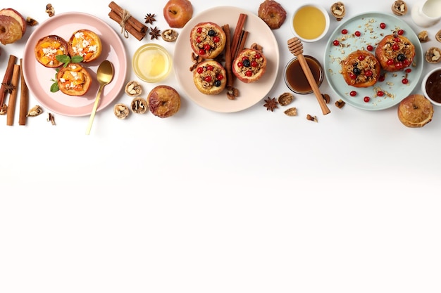 Kolorowe dania ustawione na stole